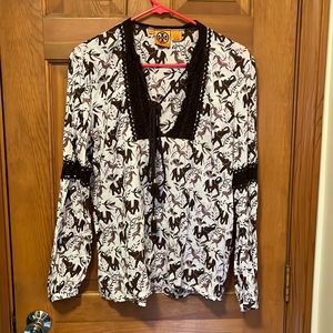 Tory Burch elephant and leopard top